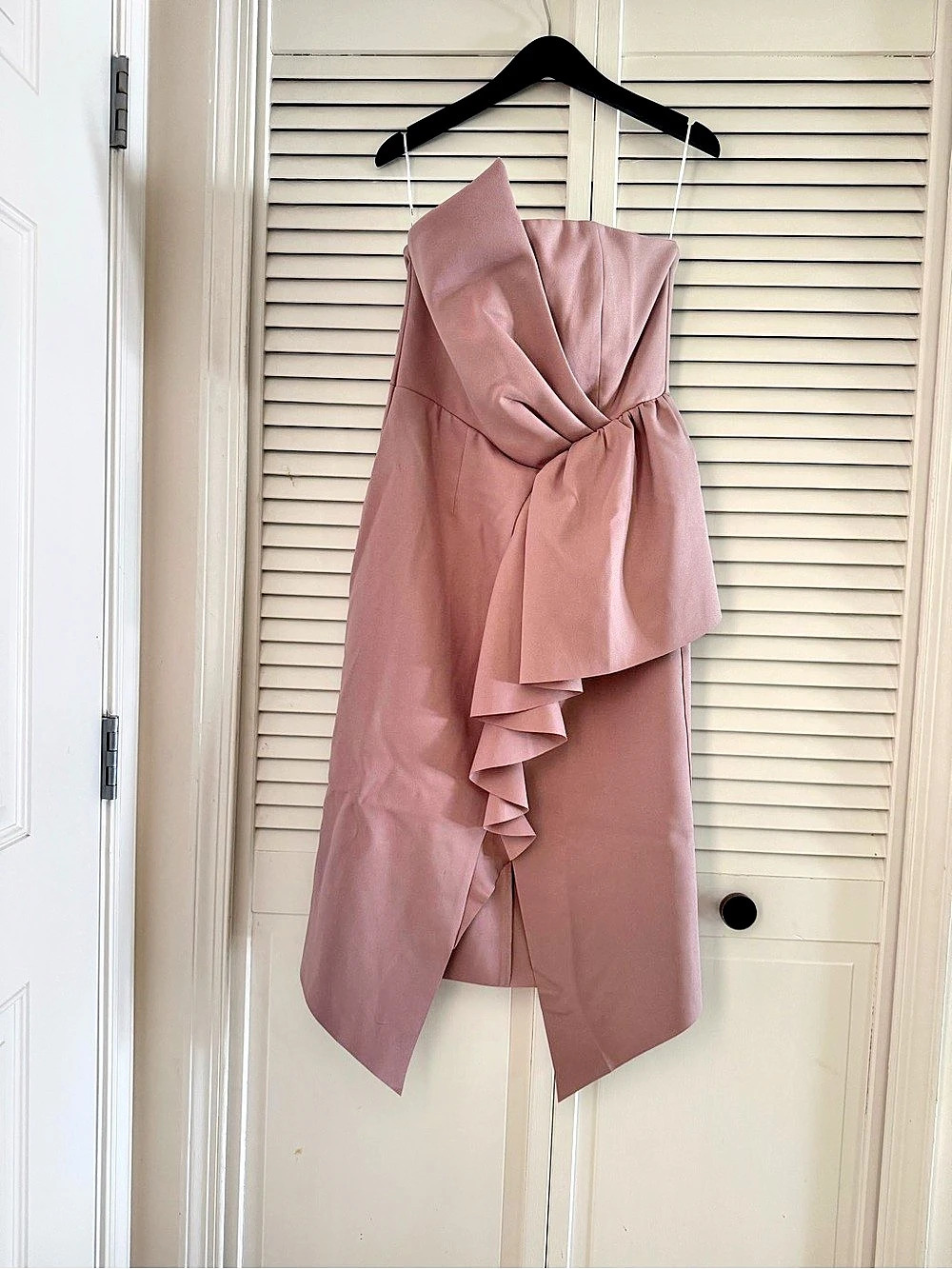Elliatt Reception Dress Asymmetrical Midi Dusty Pink XL NWT